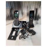 AT&T CL82219 DECT 6.0 2-Handset Cordless Phone for Home with Answering Machine, Call Blocking, Caller ID Announcer, Intercom and Long Range, Black - Retail: $59