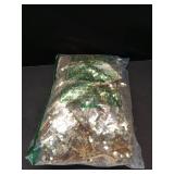 WELAKEN Girls Sequin Dress Sparkly Fancy Short Puff Sleeves Gradient Party Dress Gold 8Y