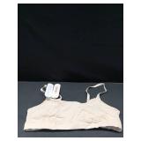 OEAK Womens Comfortable Bras No Underwire Cami Bra Seamless Unlined Bralettes Scoop Neck Unpadded Everyday Sports Tshirt Bra Beige,M