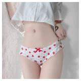 Joyralcos Japanese Bikini Panties Cosplay Anime Underwear Strawberry Print Sailor Style Panty (Strawberry Print) Large