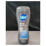 Dial Refresh 3-in-1 Men s Body Wash for Body  Hair & Face  Blue Sage Scent  16 fl oz