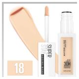 Maybelline Super Stay Liquid Concealer Makeup, Full Coverage Concealer, Up to 30 Hour Wear, Transfer Resistant, Natural Matte Finish, Oil-free, Available in 16 Shades, 18, 1 Count