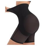 SheBuddy Shapewear for Women Tummy Control, Butt Lifting High Waisted Body Shaper Underwear Shorts Thigh Slimmer Girdles Black XL