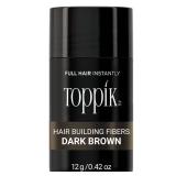 Toppik Hair Building Fibers, Dark Brown, 12g Fill In Fine or Thinning Hair, Instantly Thicker, Fuller Looking, 9 Shades for Men & Women, Keratin Protein Formula