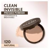 Covergirl Clean Invisible Pressed Powder, Lightweight, Breathable, Vegan Formula, Creamy Natural 120, 0.38oz