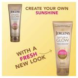 Jergens Natural Glow Self Tanner Body Lotion, Sunless Tanning, Medium to Deep Skin Tone, Daily Moisturizer with Coconut Oil, Vitamin E and Antioxidants, 7.5 Oz