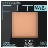 Maybelline Fit Me Matte + Poreless Pressed Face Powder Makeup & Setting Powder, True Beige, 1 Count