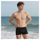 INTIMALUX Mens Underwear Stretch Cotton Boxer Briefs Comfortable Breathable Moisture Wicking Soft Underpants 5 Pack(M-Black)