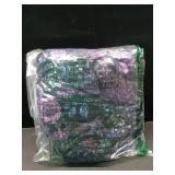 Loveliin Tunic Tops for Women Plus Size 3/4 Sleeve Loose Fit Ladies Blouses Purple Floral Dressy Casual Swing Flare Long Tops to Wear with Leggings 3X