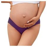 Molasus Cotton Crossover Maternity Underwear Under Bump Pregnancy Bikinis Panties Pack of 6,Multicolor,Large