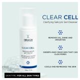 IMAGE Skincare, CLEAR CELL Salicylic Gel Cleanser, Gentle Foaming Face Wash Removes Excess Oil and Shine for Oily Prone Skin, 6 fl oz
