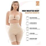 Ousmile Shapewear for Women Tummy Control, Butt Lifting High Waisted Body Shaper Shorts Under Dresses Thigh Slimmer Nude