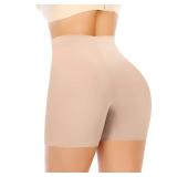 Werena Seamless Shaping Boyshorts Panties for Women Tummy Control Shapewear Under Dress Slip Shorts Underwear (Long Beige-3,XL)