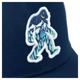 Pnkvnlo Mesh Bigfoot Hat Leather Cap for Men- Great Snapback Closure Sasquatch Hat for Hunting & Hiking-Moon-Navy