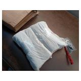 Owen 34 inch Wide Mid-Century Modern Coffee Table Storage Ottoman in Distressed Chestnut Brown Vegan Leather - Retail: $312