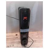 1500-Watt Black Indoor Electric Oil-Filled Radiator Convection Radiant Space Heater (Missing Control) - Retail: $100