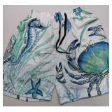 APPEARS NEW - Ocean Life Swimming Trunks
