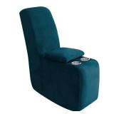 APPEARS NEW - ULTICOR 7-Piece L Shape Sectional Recliner Sofa Covers, Velvet Stretch Reclining Couch Covers for Reclining L Shape Sofa, Thick, Soft, Washable (Deep Teal, 1 Console Cover)