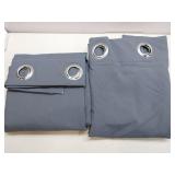 APPEARS NEW - Gray/Blue Grommet Curtain Panel 52x84 inches