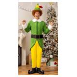APPEARS NEW - Buddy the Elf Christmas Costume Set. Men