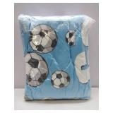 FACTORY SEALED - Soccer Blanket Soccer Ball Decor Throw Blanket Football Blanket Gifts for Girls Boys Soccer Lover Winter Bedding Super Warm Soft Plush Lightweight Fleece Flannel Blanket for Kids Men 