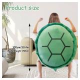 APPEARS NEW - Cuecutie 40 Inch Wearable Turtle Shell Pillows Tortoise Shell Stuffed Animal Turtle Plush Cushion Toy Dress Up for Adult