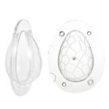 FACTORY SEALED - Luxshiny 2pcs Egg-shaped Plastic Chocolate Molds Transparent Baking Candy Molds for Easter DIY Confectionery Flexible Reusable Smooth Surface Easy Demolding