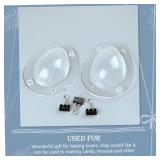 FACTORY SEALED - Luxshiny 2pcs Egg-shaped Plastic Chocolate Molds Transparent Baking Candy Molds for Easter DIY Confectionery Flexible Reusable Smooth Surface Easy Demolding