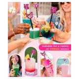 FACTORY SEALED - Generic 6PCS Straw Cover Cap for Cup Compatible with Stanley Cup 30&40 Oz Accessories, 3PCS Letter Charms with 3PCS 10mm Straw Toppers Reusable Straws Tips Lids (Q)