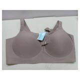 APPEARS NEW - Seamless Wireless Comfort Bra - Coffee Color
