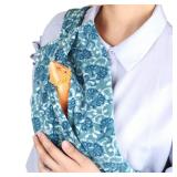 APPEARS NEW - Bearded Dragon Sling Carrier, Breathable Lizard Sling Bag Adjustable Reptile Carrier Bag for Bearded Dragon Guinea Pig Hamster Gecko Ferret. (BLACK AND WHITE COW PATTERN)