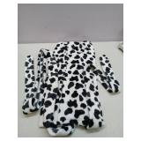 APPEARS NEW - Bearded Dragon Sling Carrier, Breathable Lizard Sling Bag Adjustable Reptile Carrier Bag for Bearded Dragon Guinea Pig Hamster Gecko Ferret. (BLACK AND WHITE COW PATTERN)