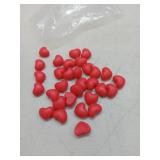 Giegxin 31 Pcs Valentine Heart Flatback Resin Charms Mini Heart DIY Crafts Decor Gem Valentine Vase Filler Embellishment for DIY Garden Accessories Phone Case Making (RED Color ONLY)