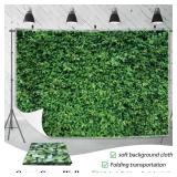 APPEARS NEW - Msocio Green Leaves Backdrop - Nature Greenery Polyester Photography Background for Birthday Wedding Decor Soft Fabric Wall Banner | Baby Shower, Safari, Dinosaur Theme Photo Booth(7x5ft