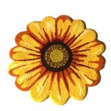 FACTORY SEALED - Syhonic Handmade Sunflower Rug Mat 25Ã25 Inch Flower Shape Floor Mat Washable Non-Slip Bath Mat Floor Rugs for Bedroom,Living Room,Kitchen,Bathroom(Yellow)