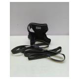 BOOMIBOO Dog Harness with Leash Set, No Pull Adjustable Reflective Step-in Puppy Pet Vest Harnesses for Small Medium Large Dogs and Cats,Black S