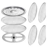 APPEARS NEW - 8 Pcs French Press Filter Replacement Parts 6 Pcs Stainless Steel Mesh French Press Screen with Spiral Disk and Cross Disk for 1000 ml, 34 oz, 3.75 Inch Wide Coffee Makers and Tea Machin