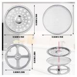 APPEARS NEW - 8 Pcs French Press Filter Replacement Parts 6 Pcs Stainless Steel Mesh French Press Screen with Spiral Disk and Cross Disk for 1000 ml, 34 oz, 3.75 Inch Wide Coffee Makers and Tea Machin