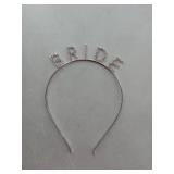 APPEARS NEW - MINICO Bride Tiara Wedding Hair Headband Hair Pieces Bridal Hair Accessories for Wedding, Bachelorette Parties, Bridal Shower, and Hen Party Silver