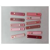 APPEARS NEW - Weewooday 11 Pcs Phone Grip Strap Telescopic Finger Strap Bracket Portable Phone Finger Kickstand Handle Grip Holder(Pink Colors)