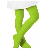 APPEARS NEW - Neon Green Girls Lightweight Tights (Size 8Y)