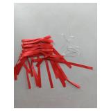 APPEARS NEW - Riceshoot 8 Pcs Red Bow Ribbon and Pearl Cake Topper, 5x7 Vintage Cupcake Decorating for Coquette Themed Party, Bridal Party Decoration, Birthday Valentine Candle Accessory, Engagement D