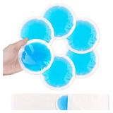 NEWGO Small Ice Packs for Injuries, 6 Pack Round Ice Packs for Face, FSA Eligible, Hot Cold Pack Circular Cold Compress with Cloth Backing & Sleeve for Pain Relief, Toothaches