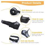 Mayerzon Dog Muzzle with Adjustable Strap to Prevent Biting Fierce Barking and Chewing, Air Mesh Breathable Pet Muzzles (Size Small)