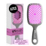 FHI HEAT Unbrush Wet & Dry Vented Detangling Hair Brush, Lavender/Grey