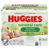 Huggies Natural Care Sensitive Baby Wipes, Unscented, Hypoallergenic, 99% Purified Water, 64 Wipes