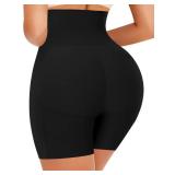 DERCA Butt Lifter Panties Padded Underwear for Women Seamless Booty Pads Hip Enhancer Panty (#2 Black (tummy Control),Large)