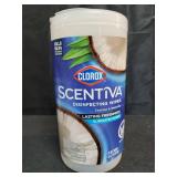 CLOROX Scentiva Disinfecting Wipes, Coconut and Waterlily, 75 Count (Package May Vary)
