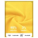 Resinta Girls Basic Long Sleeve Crew Neck Top Kids Layering Tees Casual Soft Solid Pullover T-Shirts 12-14 Years Yellow