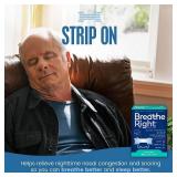 Breathe Right Nasal Strips | Extra Strength | Clear | For Sensitive Skin I Drug-Free Snoring Solution & Nasal Congestion Relief Caused by Colds & Allergies | 44 Count (Packaging May Vary)